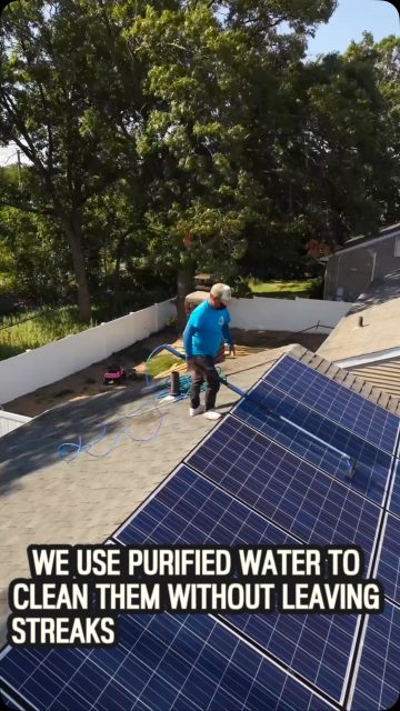 Clean panels. Protected roof. That’s how we take care of your solar investment in NYC, NJ, and Staten Island.” #solarpanelmaintenance #pressurewashing #newjersey #newyork #reelviral @ty_g80_og